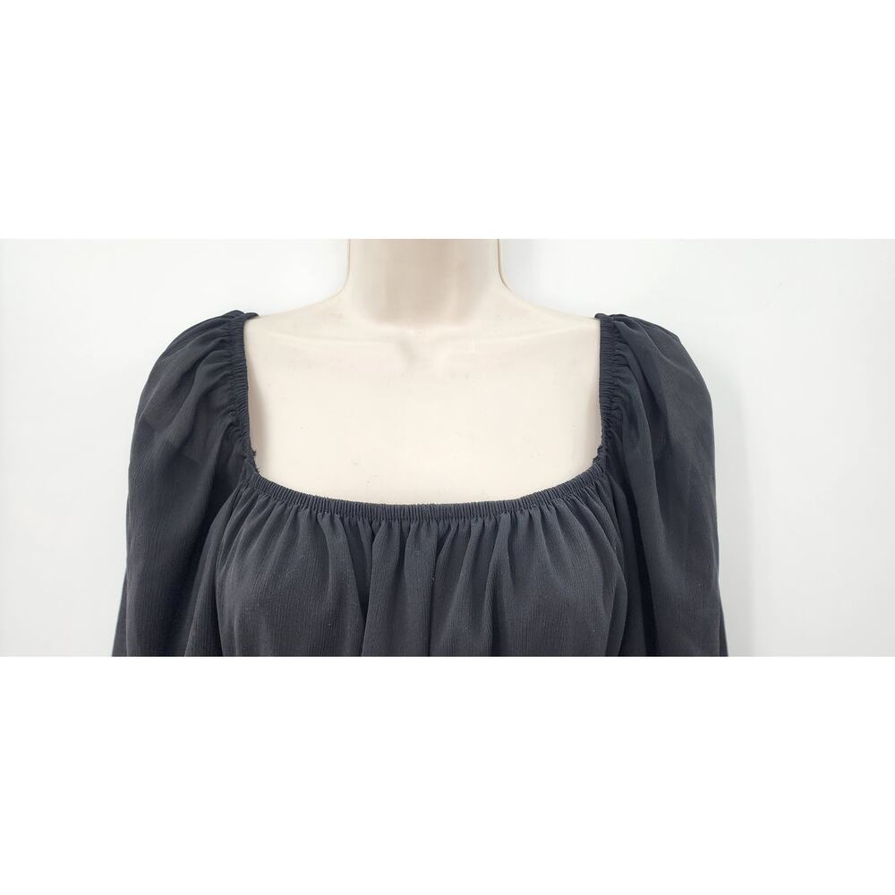 New NWT EXLURA Black Ling Sleeve Tie Back Dress Large‎ - Picture 5 of 9